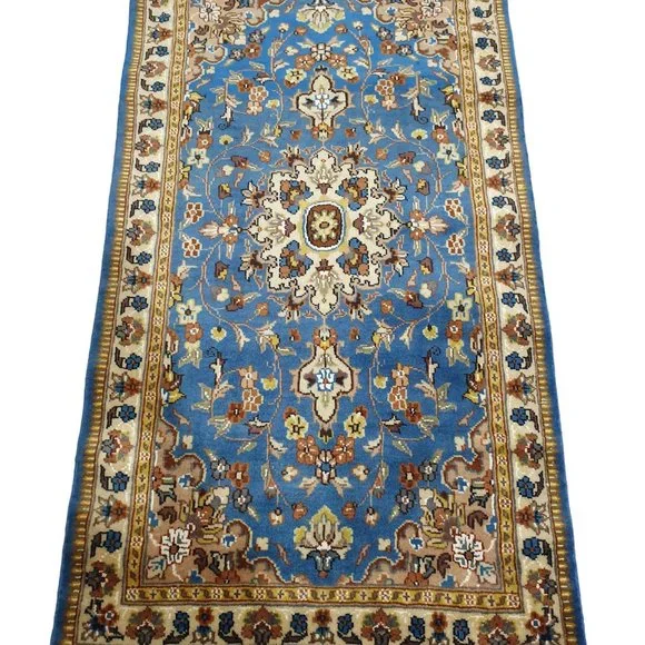5x3 Pak Persian Blue Brown Beige Bedroom Home Floor Area Wool Silk Christmas Rug
